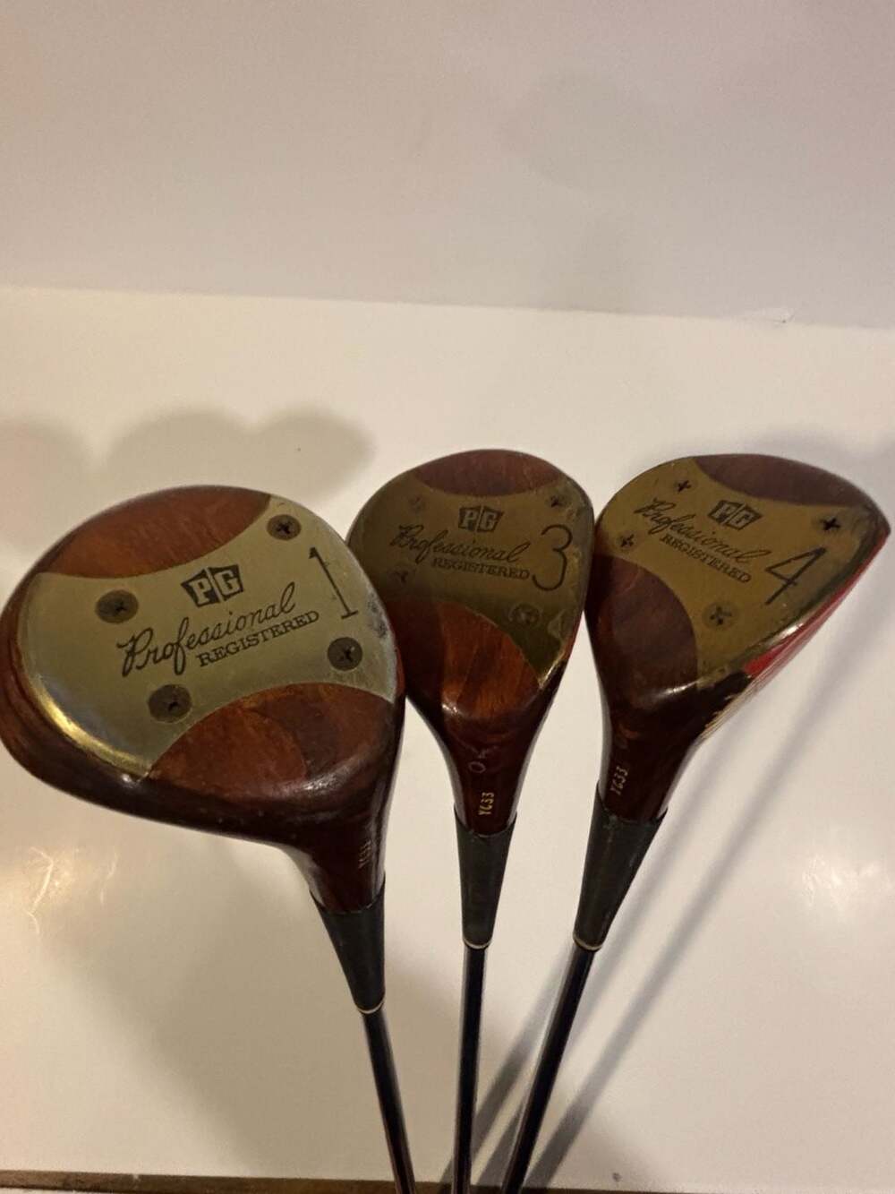 Arnold Palmer PG Professional Registered Vintage Wood Golf Club Set 1, 3, 4 Wood